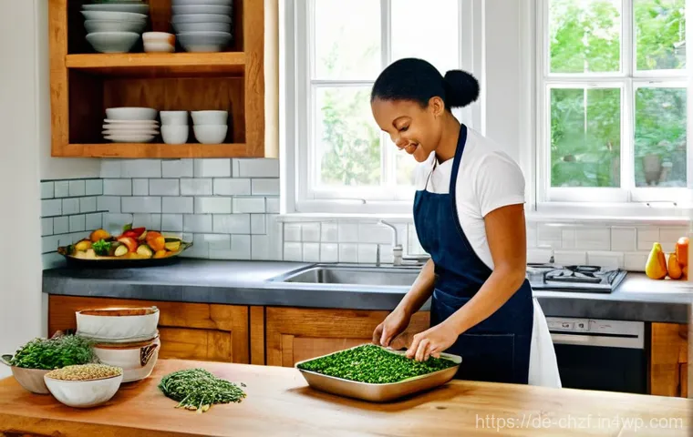 식재료 활용을 통한 색다른 요리 도전 - **Prompt:** A close-up, top-down shot of a diverse array of fresh, colorful spices arranged beautifu...