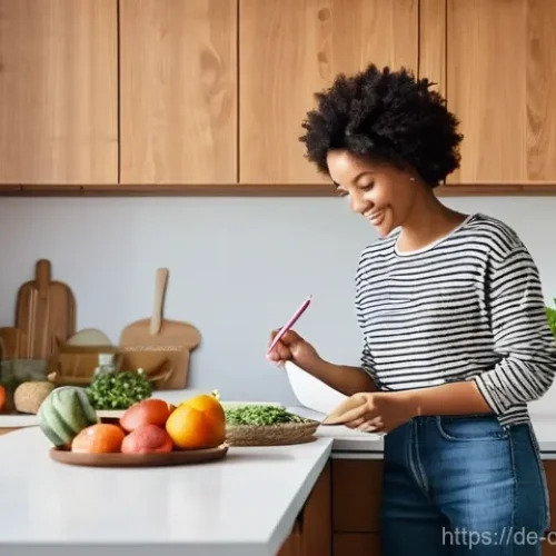 Home 21 식재료 활용 팁 절약과 건강 두 마리 토끼 잡기 - **Prompt:** A cozy and well-organized kitchen scene where a person, perhaps in their late 20s to ear...